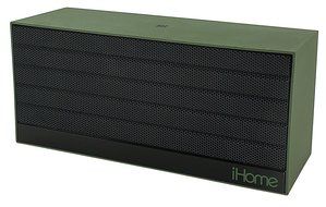 iHome iBN27MX NFC Bluetooth Rechargeable Stereo Mini Speaker in Rubberized Finish, Military