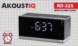 Alarm Clock Bluetooth Speaker FM Radio AKOUSTIQ Portable Wireless Speaker for iPhone Samsung, Enhanced Bass Stereo... N9