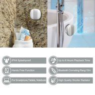 Miomix Portable Wireless Bluetooth 3.0 Shower Speaker Waterproof Speaker with Suction Cup for Bathroom, Boat or... N8