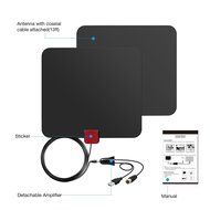 VIEWTEK Amplified HDTV Antenna Ultra Thin Indoor HD TV Antenna 50 Mile Range with Detachable Amplifier 13 Ft Coaxial... N2