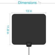 VIEWTEK Amplified HDTV Antenna Ultra Thin Indoor HD TV Antenna 50 Mile Range with Detachable Amplifier 13 Ft Coaxial... N3