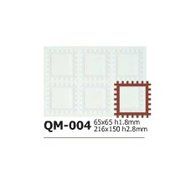 Silicone Chocolate Sheet, Square 63x63mm, 6 Cavities