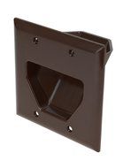 DataComm 45-0001-WH 1-Gang Recessed Low Voltage Cable Plate (White) N9