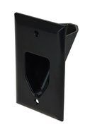 DataComm 45-0001-WH 1-Gang Recessed Low Voltage Cable Plate (White) N14