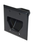 DataComm 45-0001-WH 1-Gang Recessed Low Voltage Cable Plate (White) N17