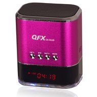 QFX CS-31USPK Portable Speaker with USB/Micro SD Port and FM Radio - Pink