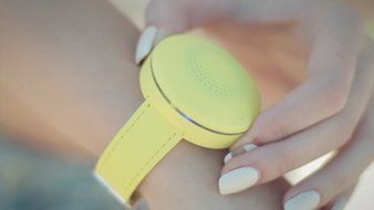 BiGR Audio XLWB01 WRiSTBOOM Wearable Wireless Bluetooth Speaker with Built-In Mic, Black N19