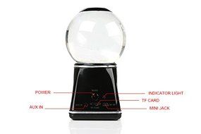 Kocaso Cyclone Water Dancing Globe Speaker with Bluetooth 4.0 (Wireless, 3 Color Dancing Water Speaker) - Black N6