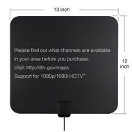 Anpro Ultra-Thin Amplified HDTV Aerial TV Antenna, 50 Mile Range Indoor HDTV Antenna for Digital Freeview and... N3