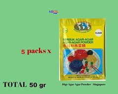5 packs x 10gr Agar Agar Powder - Singapore - 3D Gelatin Art Cake/3D Jelly Cake