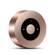 Aolyty Portable Mini Wireless Bluetooth Speaker Outdoor Touch Screen Subwoofer Small Steel Cannon Golden