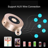 Aolyty Portable Mini Wireless Bluetooth Speaker Outdoor Touch Screen Subwoofer Small Steel Cannon Golden N4