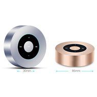 Aolyty Portable Mini Wireless Bluetooth Speaker Outdoor Touch Screen Subwoofer Small Steel Cannon Golden N6