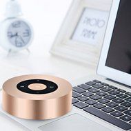 Aolyty Portable Mini Wireless Bluetooth Speaker Outdoor Touch Screen Subwoofer Small Steel Cannon Golden N7