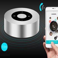Aolyty Portable Mini Wireless Bluetooth Speaker Outdoor Touch Screen Subwoofer Small Steel Cannon Golden N10