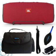 JBL Xtreme Portable Wireless Bluetooth Speaker (Red) + I3ePro Water Resistant Carry Case + I3ePro Dust Blower