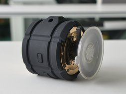 Waterproof Portable Bluetooth Speaker Super Bass, Powerful Sound, Whell Shape Design with speaker phone function