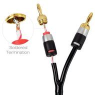 Mediabridge 16AWG ULTRA Series Speaker Cable with Dual Gold Plated Banana Tips (6 Feet) - CL2 Rated - High Strand... N5