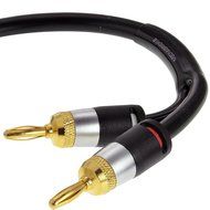 Mediabridge 16AWG ULTRA Series Speaker Cable with Dual Gold Plated Banana Tips (6 Feet) - CL2 Rated - High Strand... N6