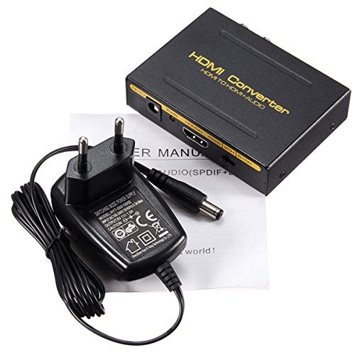 5.1CH 1080P HDMI to HDMI SPDIF RCA L/R Audio Splitter Extractor Converter N7