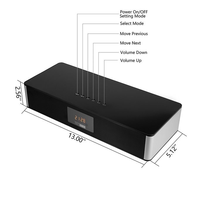 Mini Home System Stereo Super Bass Big Power HIFI Wireless Bluetooth Speaker USB AUX TF FM Radio Subwoofer Loudspeakers... N5