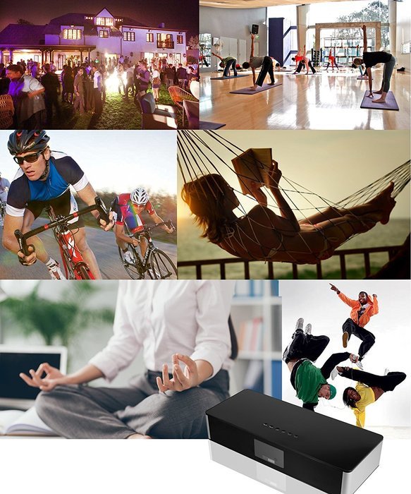 Mini Home System Stereo Super Bass Big Power HIFI Wireless Bluetooth Speaker USB AUX TF FM Radio Subwoofer Loudspeakers... N6