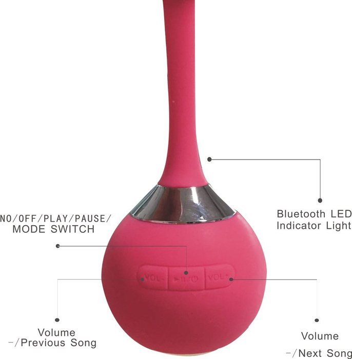 PINGKO Waterproof Wireless Bluetooth Speaker For Portable Outdoor with Dustproof Shockproof - Pink N4