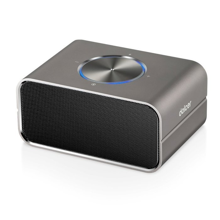 Dolcer 32-Hour Playtime Aluminium Stereo Bluetooth Speaker with Powerful Bass 5200mAh Powerbank Shows Battery...