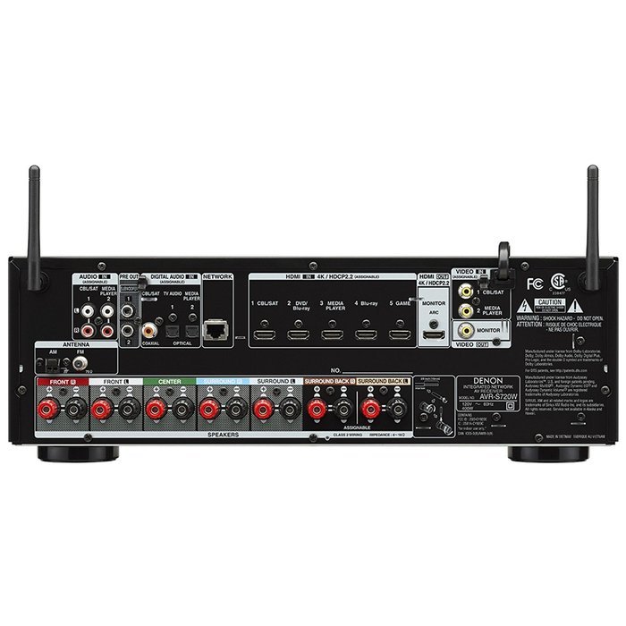 Denon AVR-S720W 7.2 4K HD AV Receiver + Definitive ProCinema 600 System in White N2