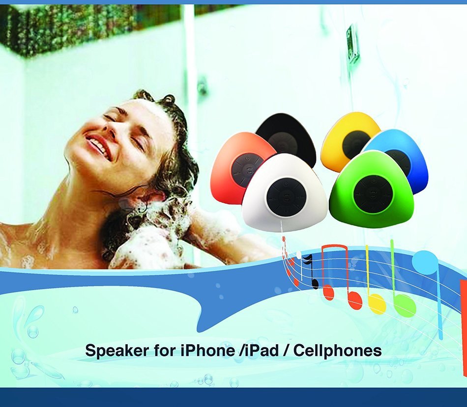 Triangle Mini Wireless Waterproof Bluetooth Shower Speaker Hands Free