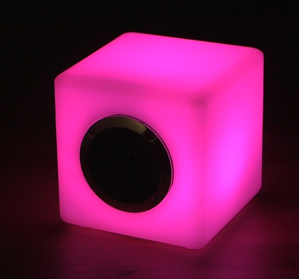 Light-Show, New Age Luminous Cube, Bluetooth LED Light Pulsing Speaker N6