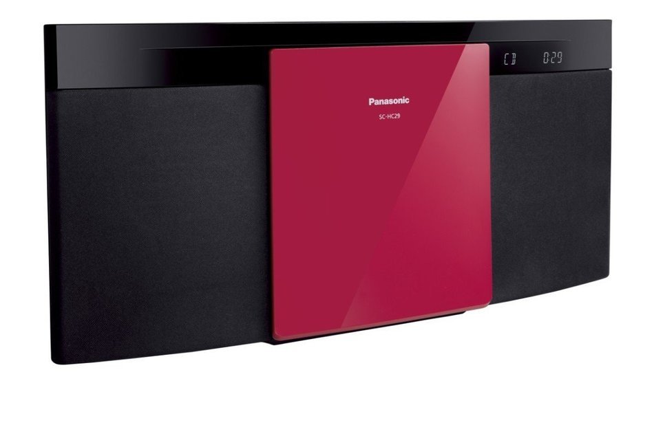 Panasonic SC-HC29-R Red 20W High-Quality Silm Stylish Micro Hi-Fi System with Wireless Audio Streaming via Bluetooth... N2