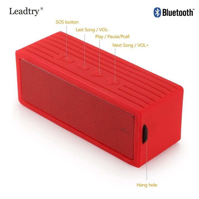 LeadTry&reg; Wireless Bluetooth Water Resistant Shower Speaker IPX6 Waterproof Portable Speakerphone with Built-in...