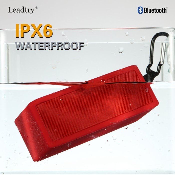 LeadTry&reg; Wireless Bluetooth Water Resistant Shower Speaker IPX6 Waterproof Portable Speakerphone with Built-in... N6