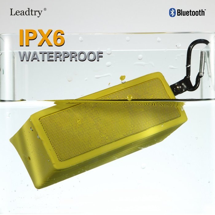 LeadTry&reg; Wireless Bluetooth Water Resistant Shower Speaker IPX6 Waterproof Portable Speakerphone with Built-in... N17