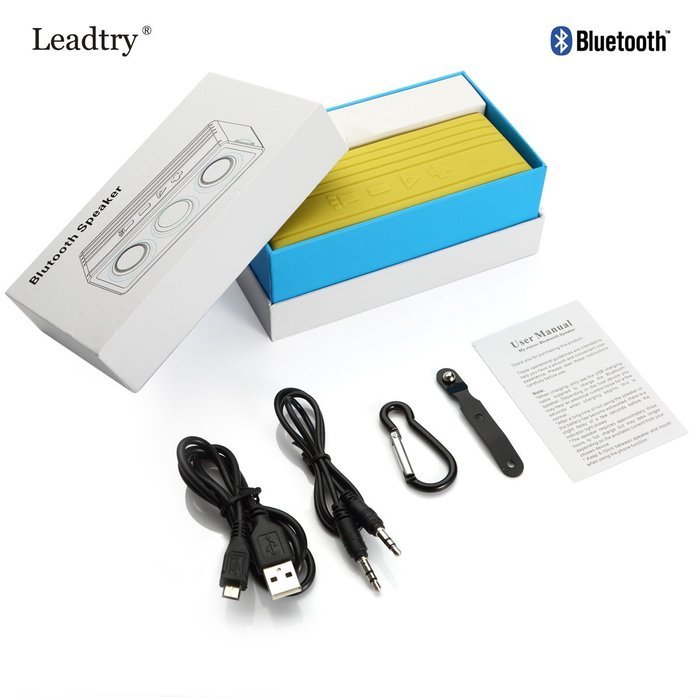 LeadTry&reg; Wireless Bluetooth Water Resistant Shower Speaker IPX6 Waterproof Portable Speakerphone with Built-in... N18