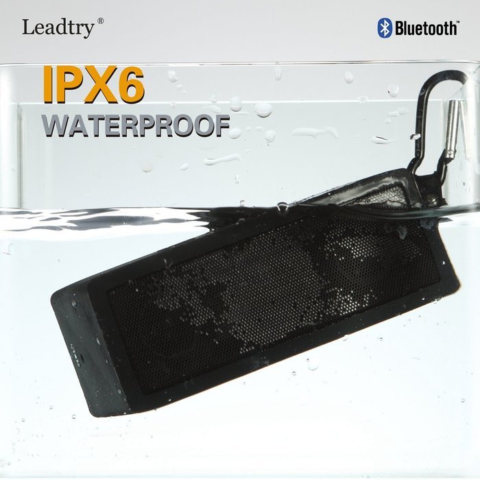 LeadTry&reg; Wireless Bluetooth Water Resistant Shower Speaker IPX6 Waterproof Portable Speakerphone with Built-in... N23