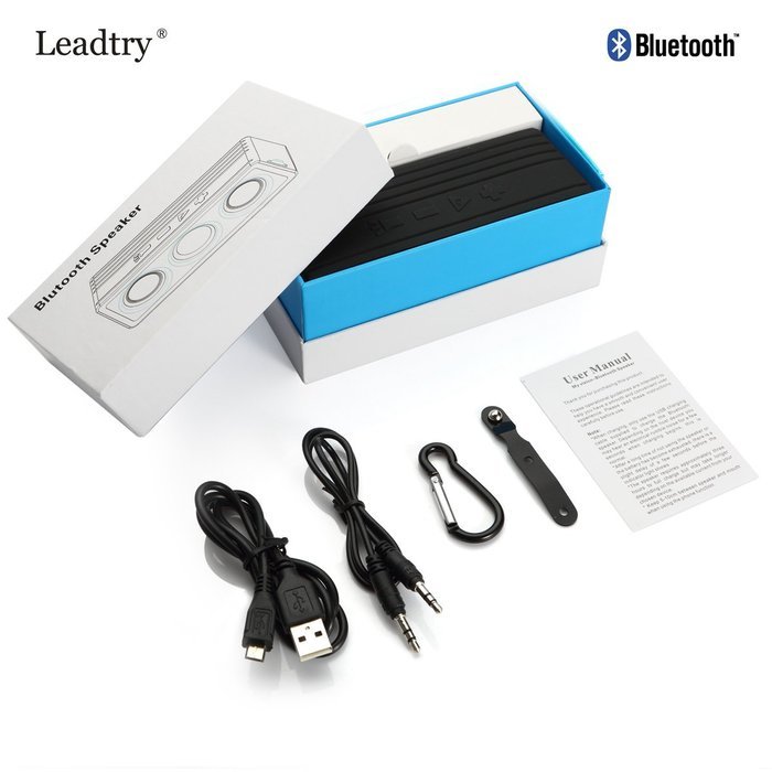 LeadTry&reg; Wireless Bluetooth Water Resistant Shower Speaker IPX6 Waterproof Portable Speakerphone with Built-in... N24
