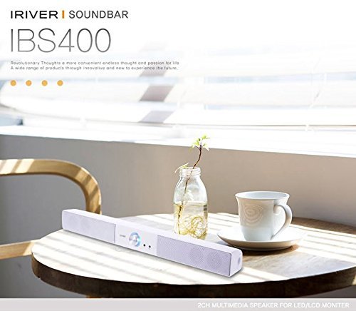 iRiver IBS400 2CH Bluetooth Speaker, Sound bar, 4 Units 4-Way Speaker in White N6