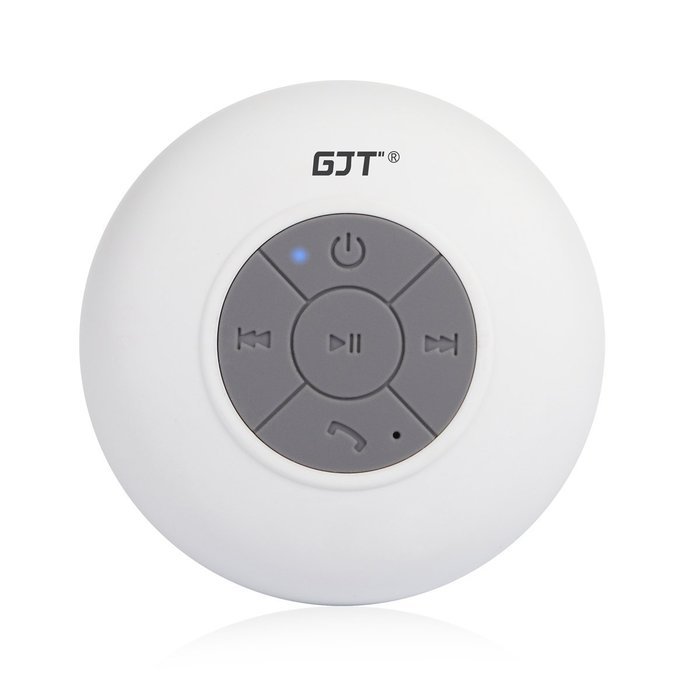 GJT Wireless Bluetooth Waterproof Portable Shower Speaker 3.0 with Built-in Mic and Suction Cup - Blue N27