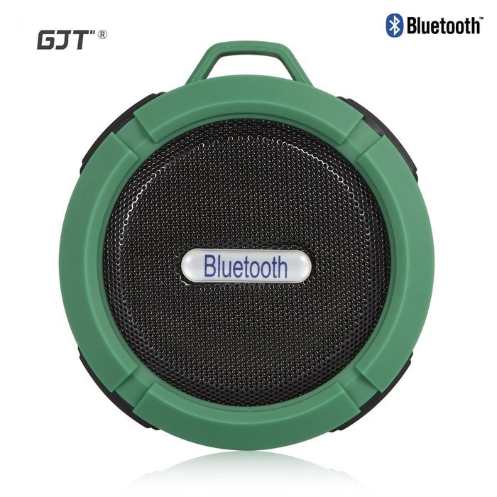 GJT Wireless Bluetooth Waterproof Portable Shower Speaker 3.0 with Built-in Mic and Suction Cup - Blue N29