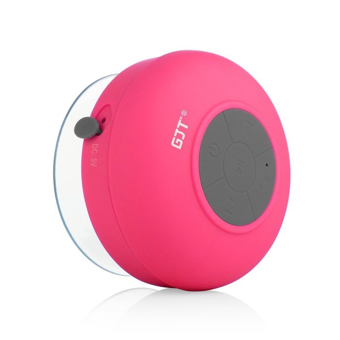 GJT Wireless Bluetooth Waterproof Portable Shower Speaker 3.0 with Built-in Mic and Suction Cup - Blue N36