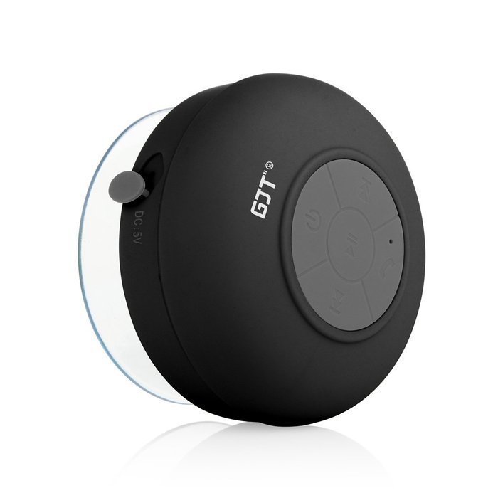 GJT Wireless Bluetooth Waterproof Portable Shower Speaker 3.0 with Built-in Mic and Suction Cup - Blue N47