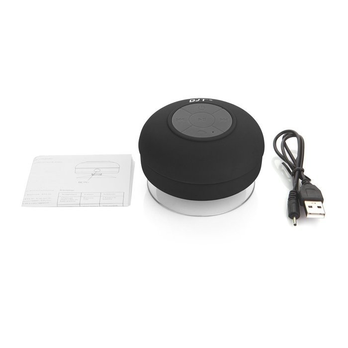 GJT Wireless Bluetooth Waterproof Portable Shower Speaker 3.0 with Built-in Mic and Suction Cup - Blue N51