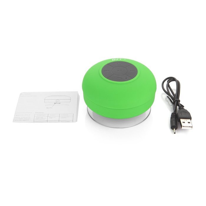GJT Wireless Bluetooth Waterproof Portable Shower Speaker 3.0 with Built-in Mic and Suction Cup - Blue N58