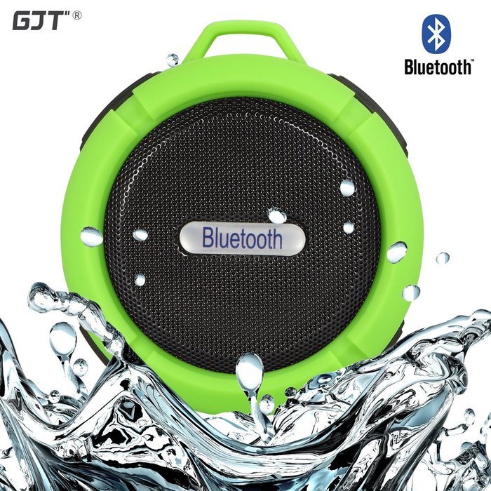 GJT Wireless Bluetooth Waterproof Portable Shower Speaker 3.0 with Built-in Mic and Suction Cup - Blue N60