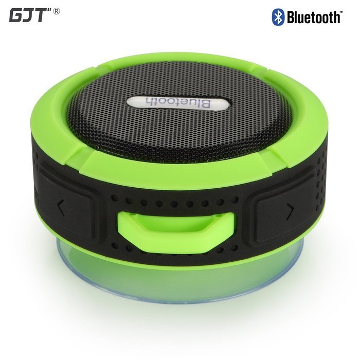 GJT Wireless Bluetooth Waterproof Portable Shower Speaker 3.0 with Built-in Mic and Suction Cup - Blue N65