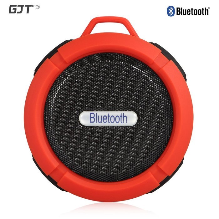 GJT Wireless Bluetooth Waterproof Portable Shower Speaker 3.0 with Built-in Mic and Suction Cup - Blue N68