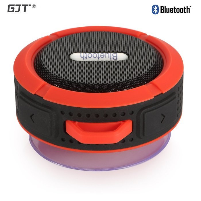 GJT Wireless Bluetooth Waterproof Portable Shower Speaker 3.0 with Built-in Mic and Suction Cup - Blue N72