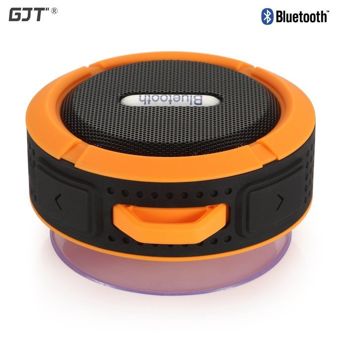 GJT Wireless Bluetooth Waterproof Portable Shower Speaker 3.0 with Built-in Mic and Suction Cup - Blue N79